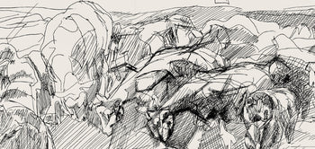 Jacques Villon, Composition (Ginestet/Pouillon 42-64), Hsiode, Les Travaux Et Les Jours, Etching