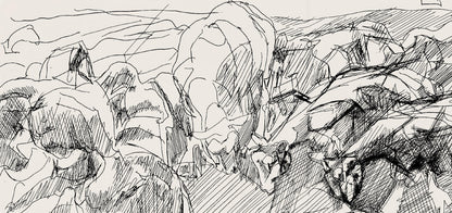 Jacques Villon, Composition (Ginestet/Pouillon 42-64), Hsiode, Les Travaux Et Les Jours, Etching