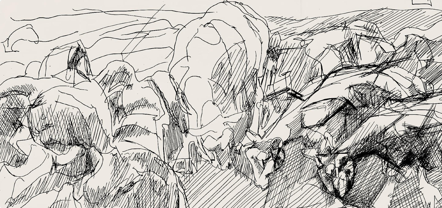 Jacques Villon, Composition (Ginestet/Pouillon 42-64), Hsiode, Les Travaux Et Les Jours, Etching