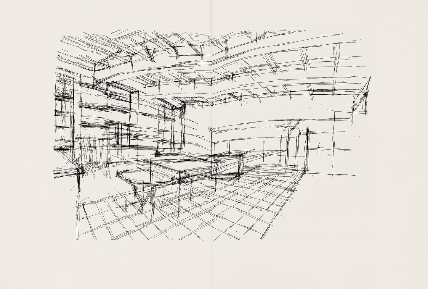 Jacques Villon, Composition (Ginestet/Pouillon 42-64), Hsiode, Les Travaux Et Les Jours, Etching