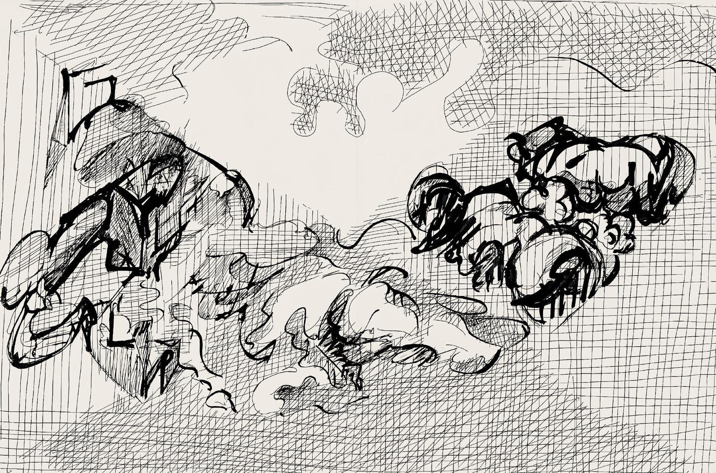 Jacques Villon, Composition (Ginestet/Pouillon 42-64), Hsiode, Les Travaux Et Les Jours, Etching