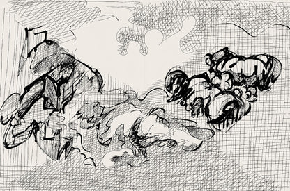 Jacques Villon, Composition (Ginestet/Pouillon 42-64), Hsiode, Les Travaux Et Les Jours, Etching