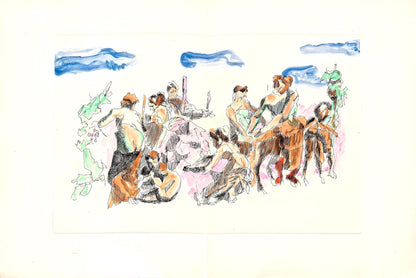 Jacques Villon, Composition (Ginestet/Pouillon 42-64), Hsiode, Les Travaux Et Les Jours, Etching