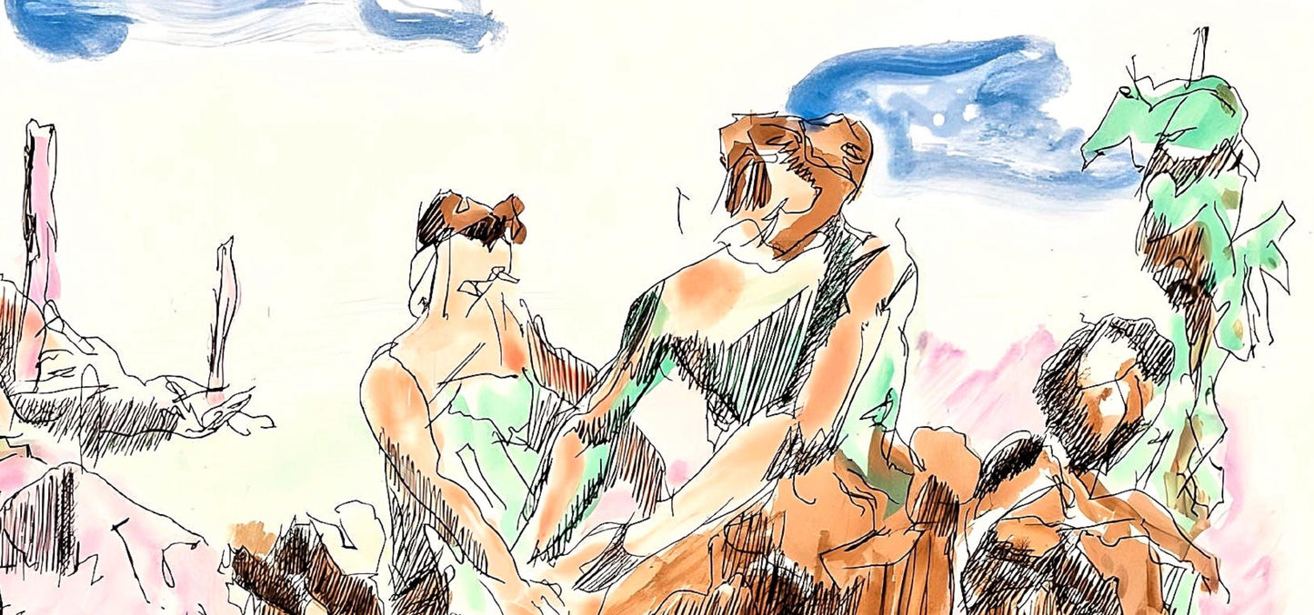 Jacques Villon, Composition (Ginestet/Pouillon 42-64), Hsiode, Les Travaux Et Les Jours, Etching