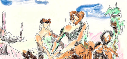 Jacques Villon, Composition (Ginestet/Pouillon 42-64), Hsiode, Les Travaux Et Les Jours, Etching