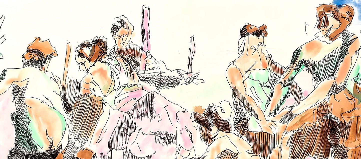 Jacques Villon, Composition (Ginestet/Pouillon 42-64), Hsiode, Les Travaux Et Les Jours, Etching