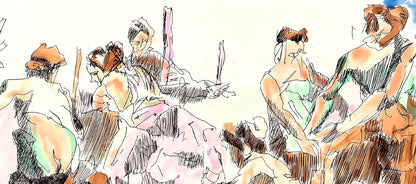 Jacques Villon, Composition (Ginestet/Pouillon 42-64), Hsiode, Les Travaux Et Les Jours, Etching