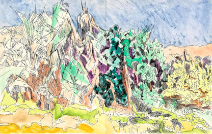 Jacques Villon, Composition (Ginestet/Pouillon 42-64), Hsiode, Les Travaux Et Les Jours, Etching