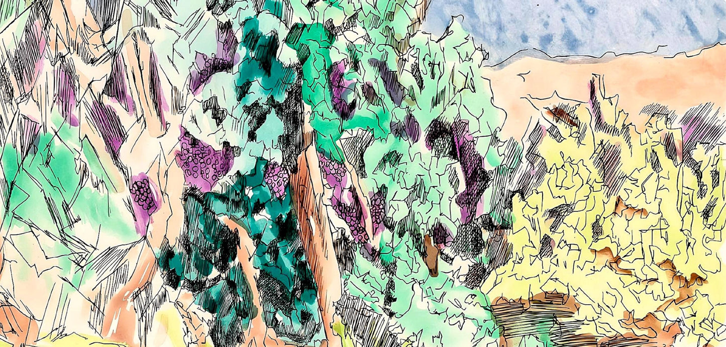 Jacques Villon, Composition (Ginestet/Pouillon 42-64), Hsiode, Les Travaux Et Les Jours, Etching