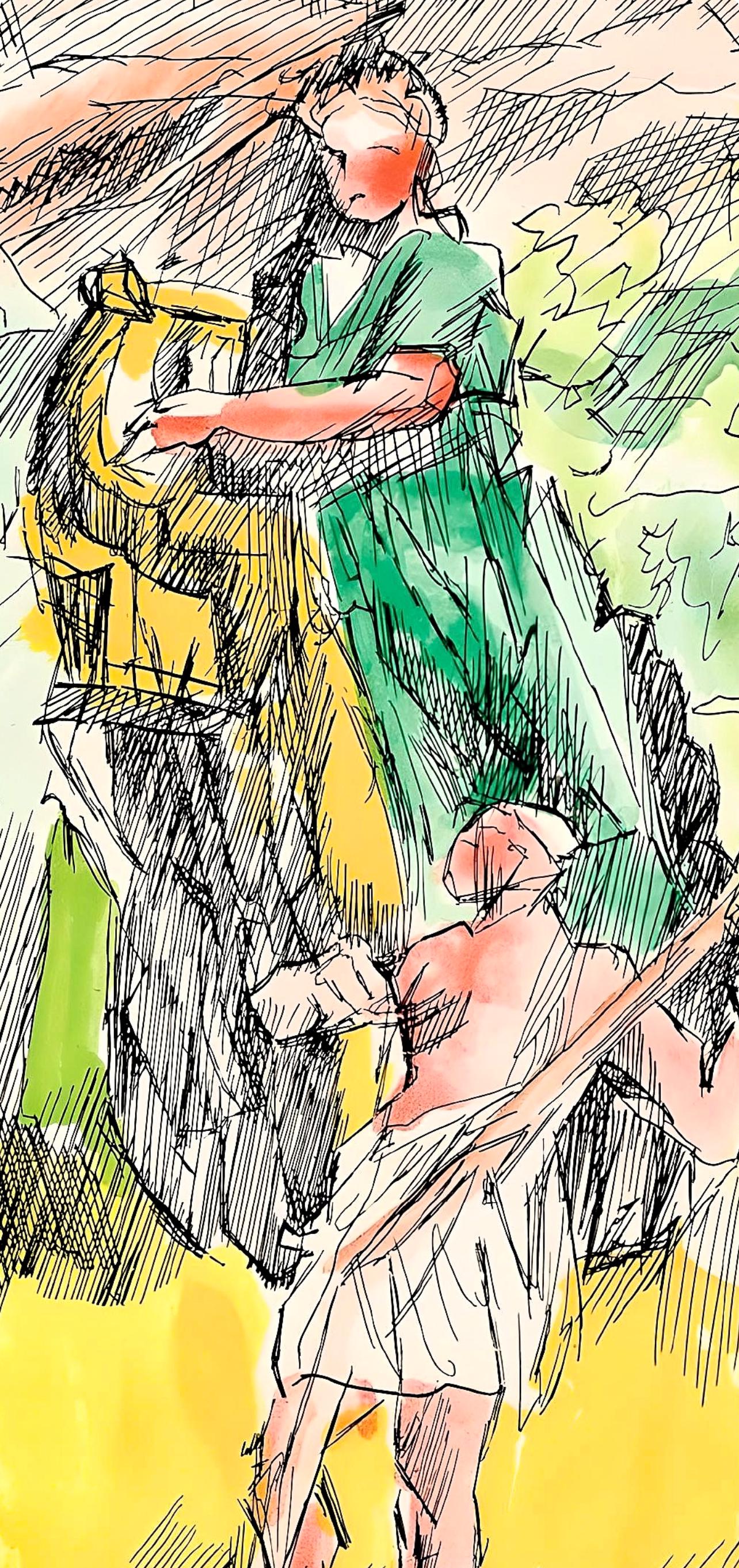 Jacques Villon, Composition (Ginestet/Pouillon 42-64), Hsiode, Les Travaux Et Les Jours, Etching