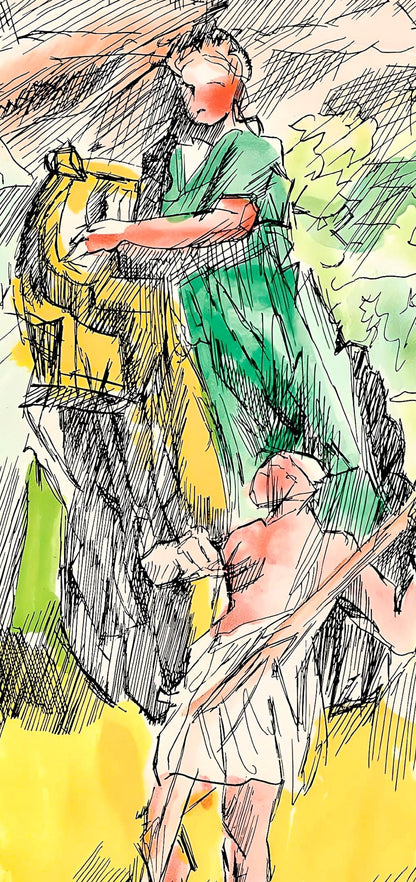 Jacques Villon, Composition (Ginestet/Pouillon 42-64), Hsiode, Les Travaux Et Les Jours, Etching