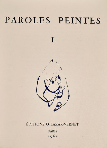 Paroles I peintes Etching Labyrinthe mile Gilioli