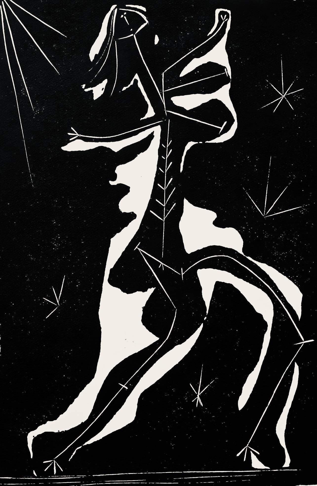 Pablo Picasso, Composition (Cramer 36; Bloch 360; Horodisch A6), Non Vouloir, Zincograph