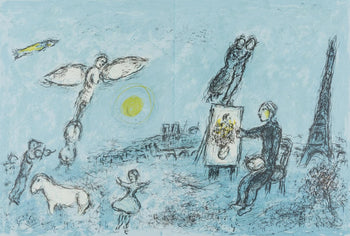 Marc Chagall, Composition (Cramer 111; Mourlot 992), Derrire Le Miroir, Lithograph