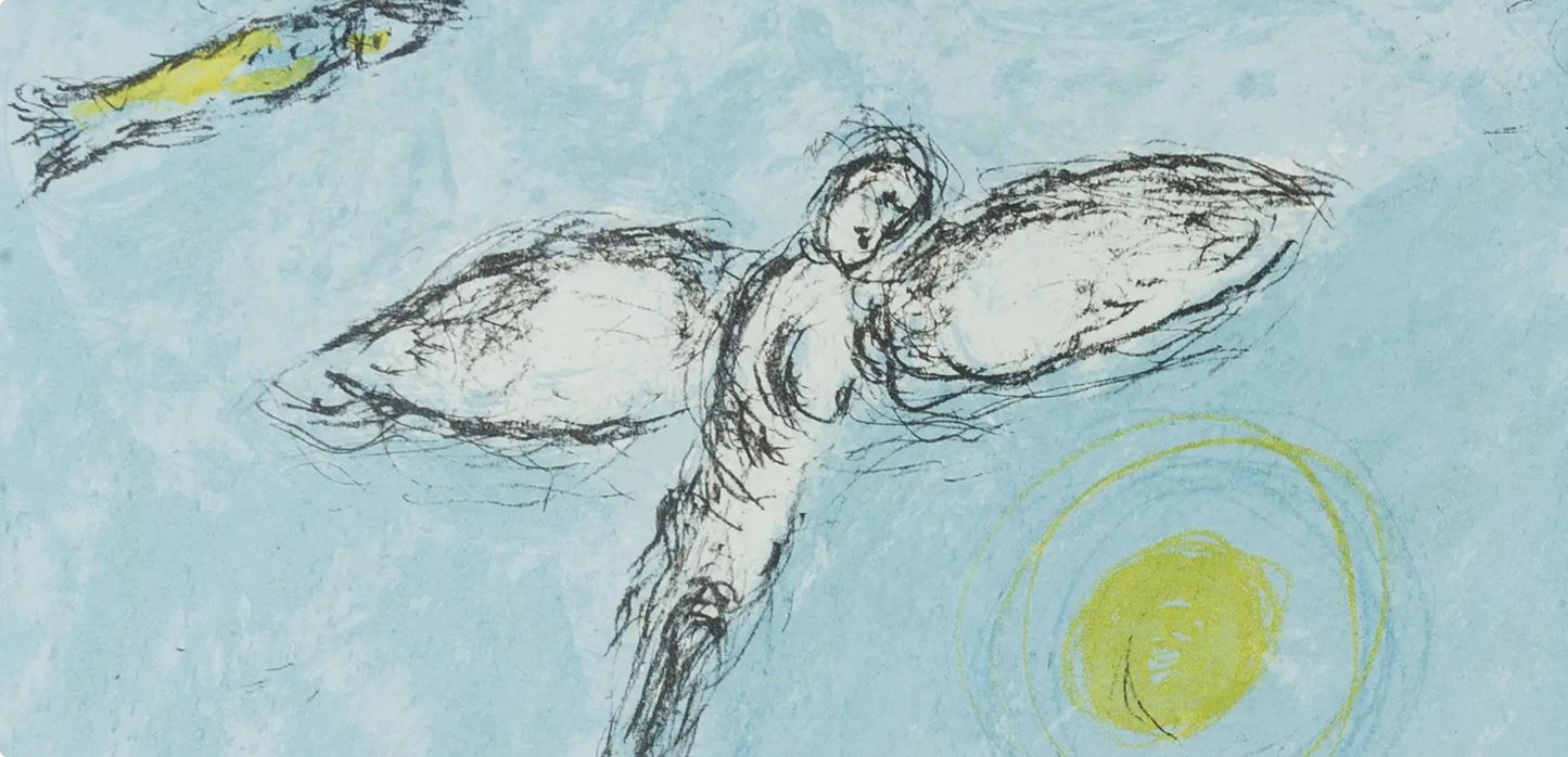 Marc Chagall, Composition (Cramer 111; Mourlot 992), Derrire Le Miroir, Lithograph