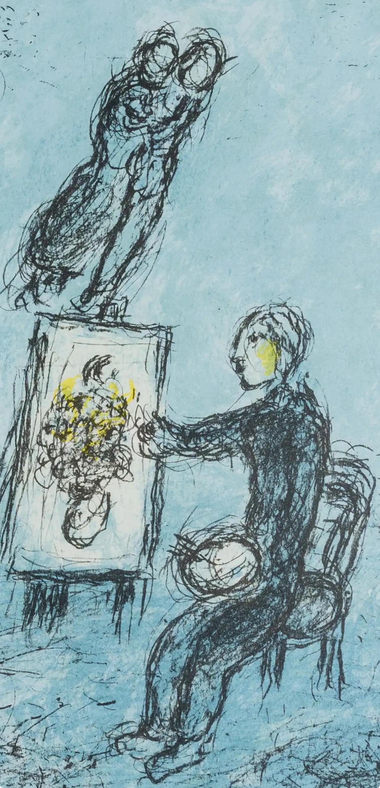 Marc Chagall, Composition (Cramer 111; Mourlot 992), Derrire Le Miroir, Lithograph