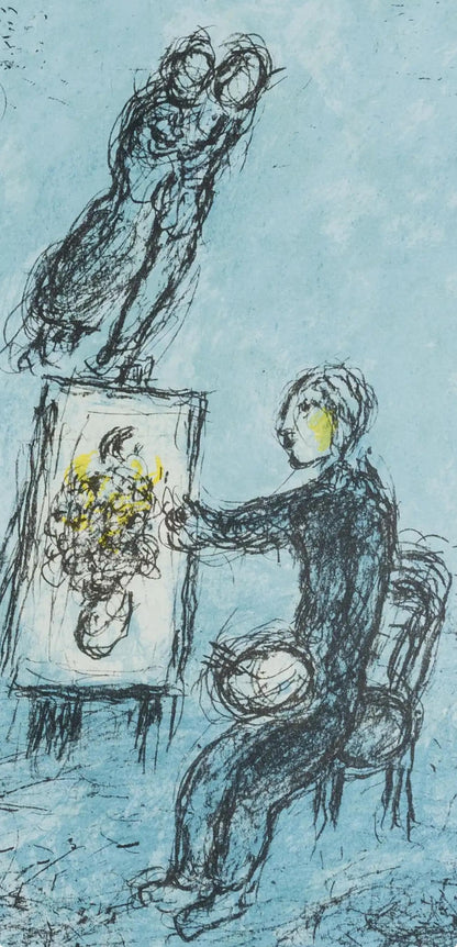 Marc Chagall, Composition (Cramer 111; Mourlot 992), Derrire Le Miroir, Lithograph