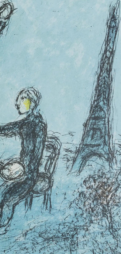 Marc Chagall, Composition (Cramer 111; Mourlot 992), Derrire Le Miroir, Lithograph