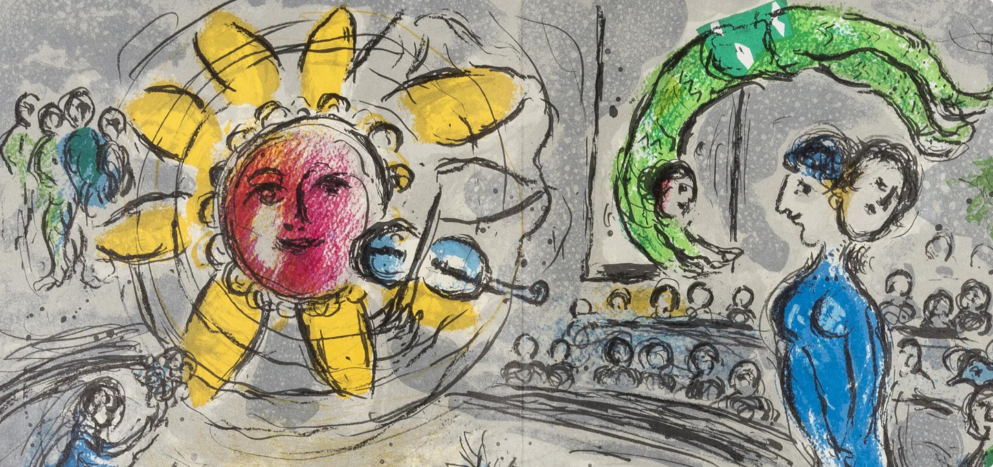 Marc Chagall, Composition (Cramer 110; Mourlot 945), Derrire Le Miroir, Lithograph