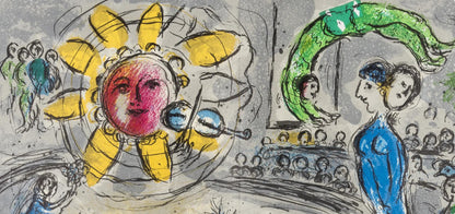 Marc Chagall, Composition (Cramer 110; Mourlot 945), Derrire Le Miroir, Lithograph