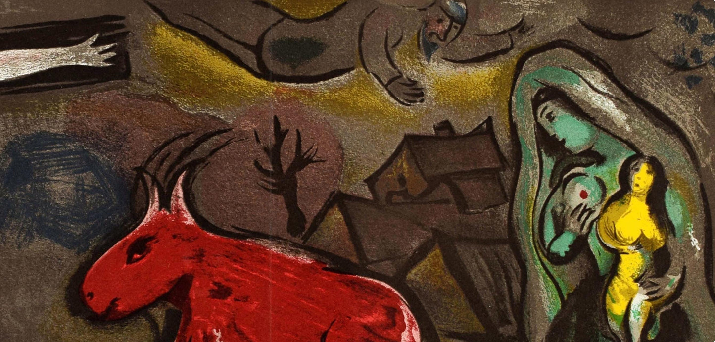 Marc Chagall, Composition, Derrire Le Miroir, Lithograph