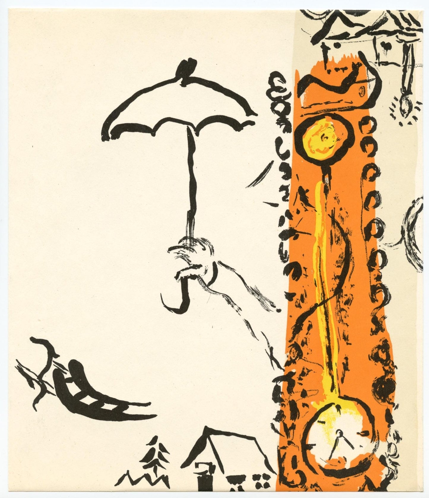 Marc Chagall, Composition (Mourlot 192-207; Cramer 34), Lithograph