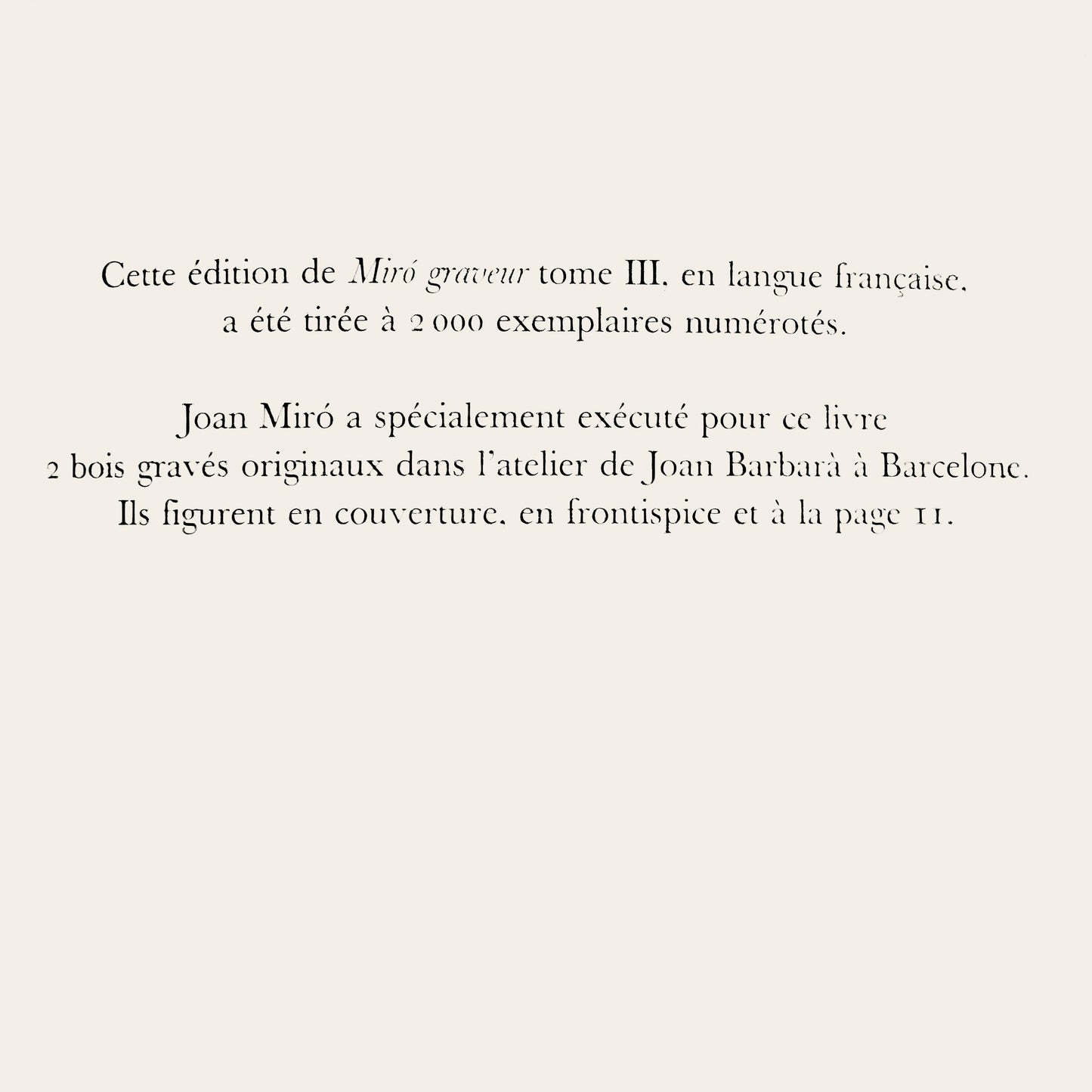 Joan Mir, Composition (Dupin 1294), Mir Graveur, Woodcut