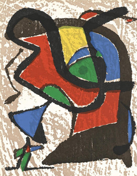 Joan Mir, Composition (Dupin 1289), Mir Graveur, Woodcut