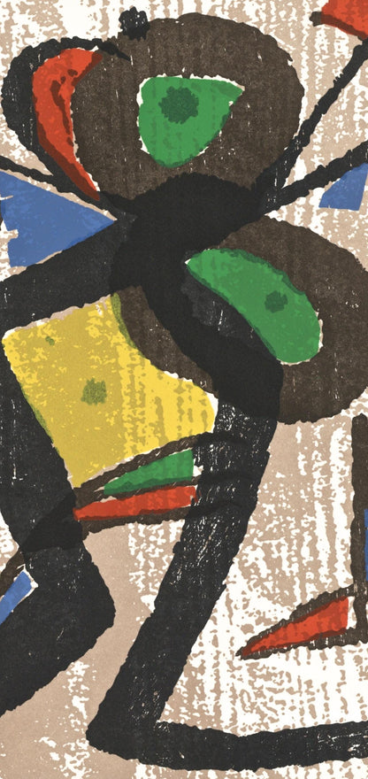 Joan Mir, Composition (Dupin 1290), Mir Graveur, Woodcut