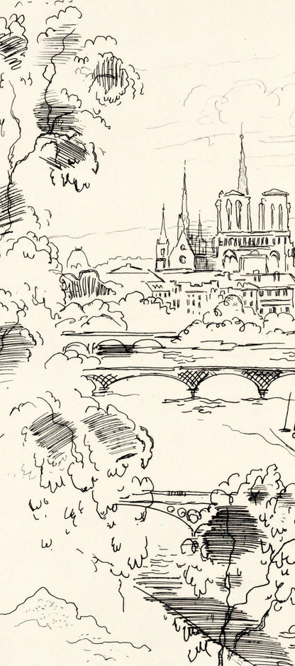 Paul-Lie Gernez, Seine, Berceau De Paris, A La Gloire Paris, Etching