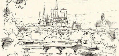 Paul-Lie Gernez, Seine, Berceau De Paris, A La Gloire Paris, Etching