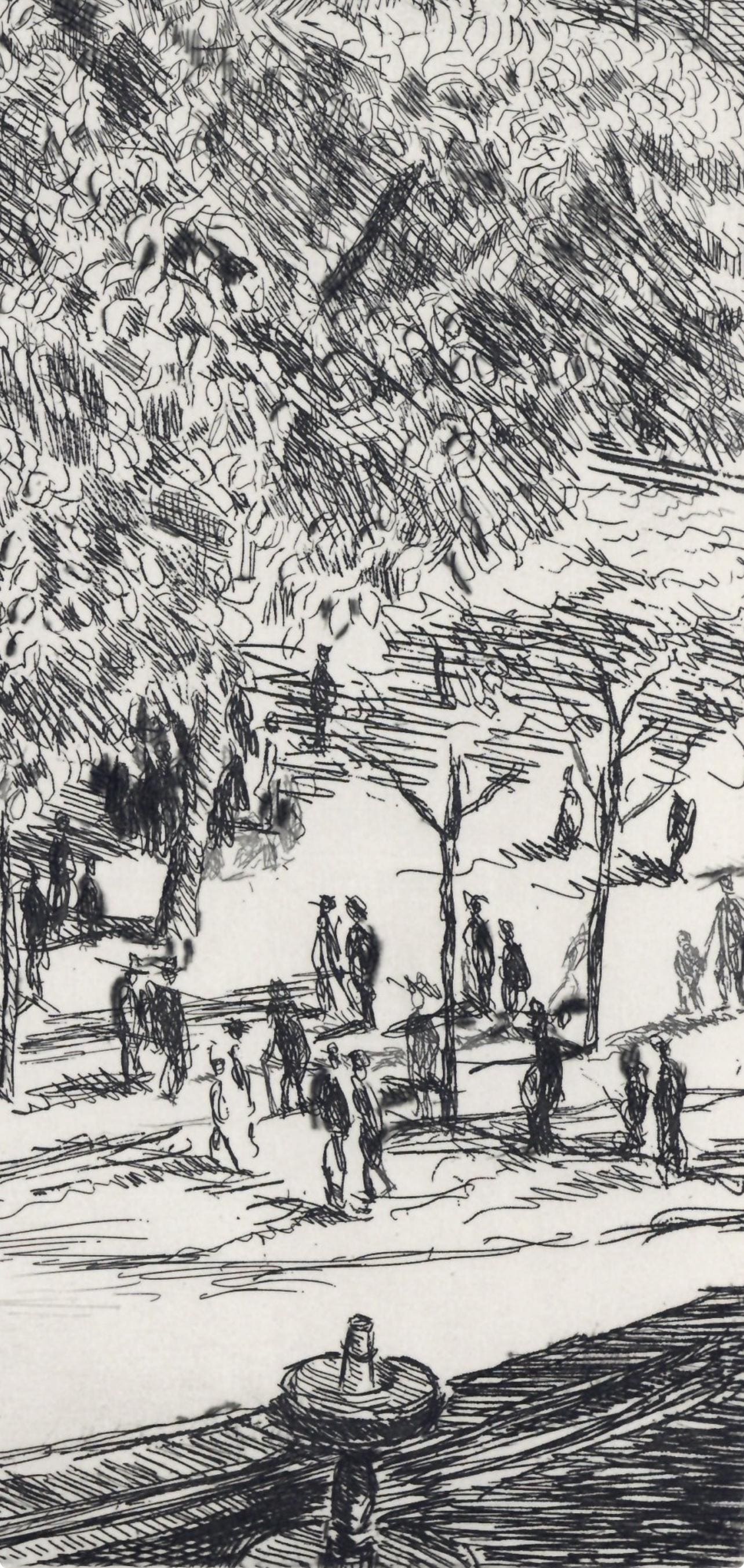 Georges Dufrnoy, Placement Des Vosges, A La Gloire Paris, Etching