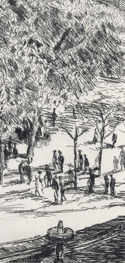 Georges Dufrnoy, Placement Des Vosges, A La Gloire Paris, Etching