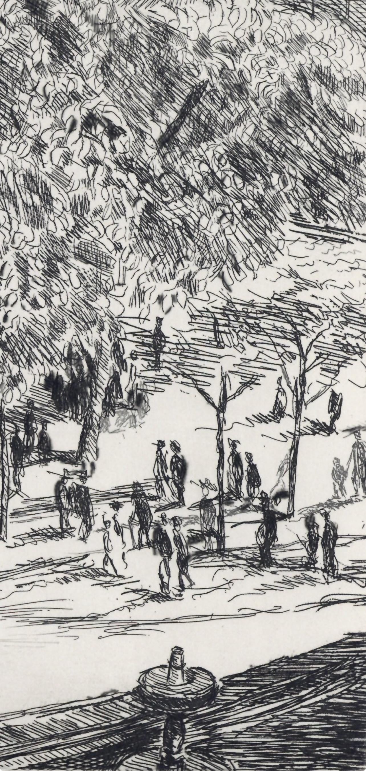 Georges Dufrnoy, Placement Des Vosges, A La Gloire Paris, Etching