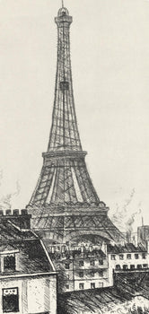 Ren Durey, Le Champ De Mars, A La Gloire Paris, Etching