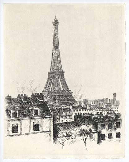 Ren Durey, Le Champ De Mars, A La Gloire Paris, Etching