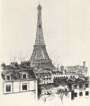 Ren Durey, Le Champ De Mars, A La Gloire Paris, Etching