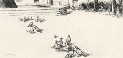 Eugne Corneau, La Bibliothque Nationale, A La Gloire Paris, Etching
