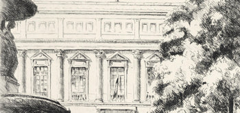 Eugne Corneau, La Bibliothque Nationale, A La Gloire Paris, Etching