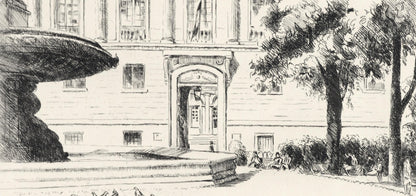 Eugne Corneau, La Bibliothque Nationale, A La Gloire Paris, Etching