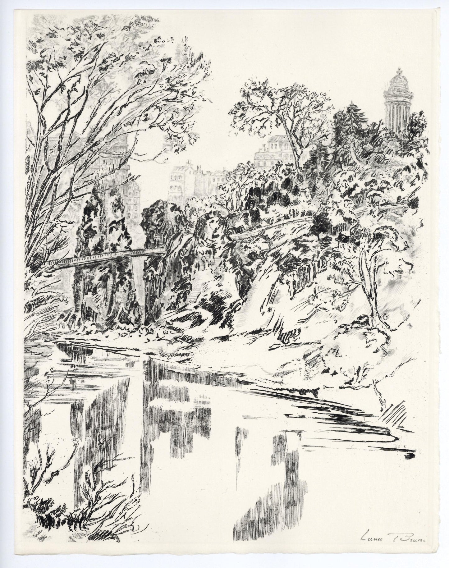 Laure Stella Bruni, Mnilmontant, A La Gloire Paris, Etching