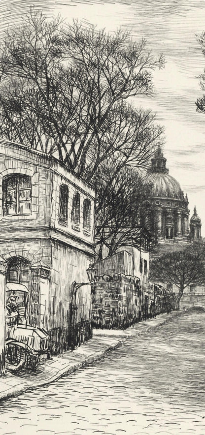 Jean Frlaut, De La Sante Aux Gobelins, A La Gloire Paris, Etching