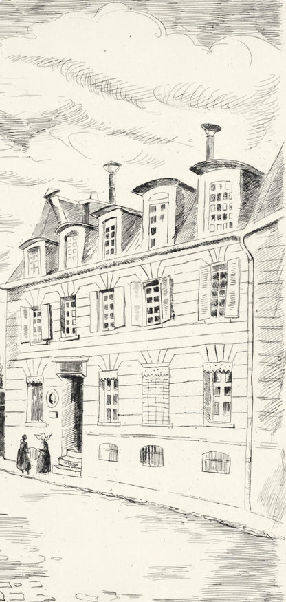 Edmond Cria, Songes De Passy, A La Gloire Paris, Etching