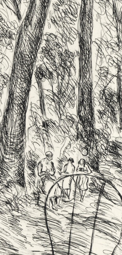 Luc-Albert Moreau, Jardins De Paris, A La Gloire Paris, Etching