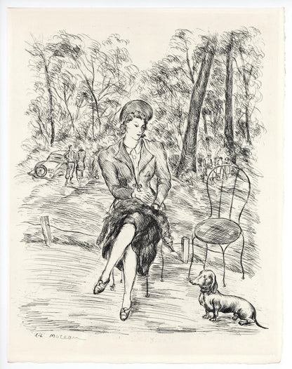 Luc-Albert Moreau, Jardins De Paris, A La Gloire Paris, Etching