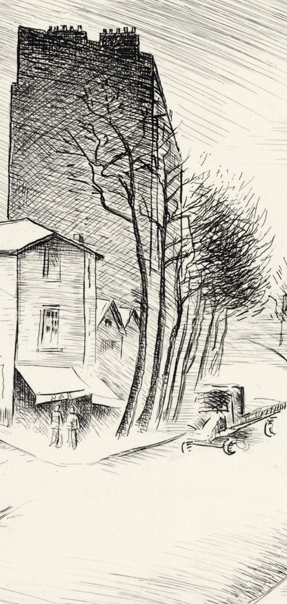 Maurice Asselin, Belleville A Vol D'Me, A La Gloire Paris, Etching