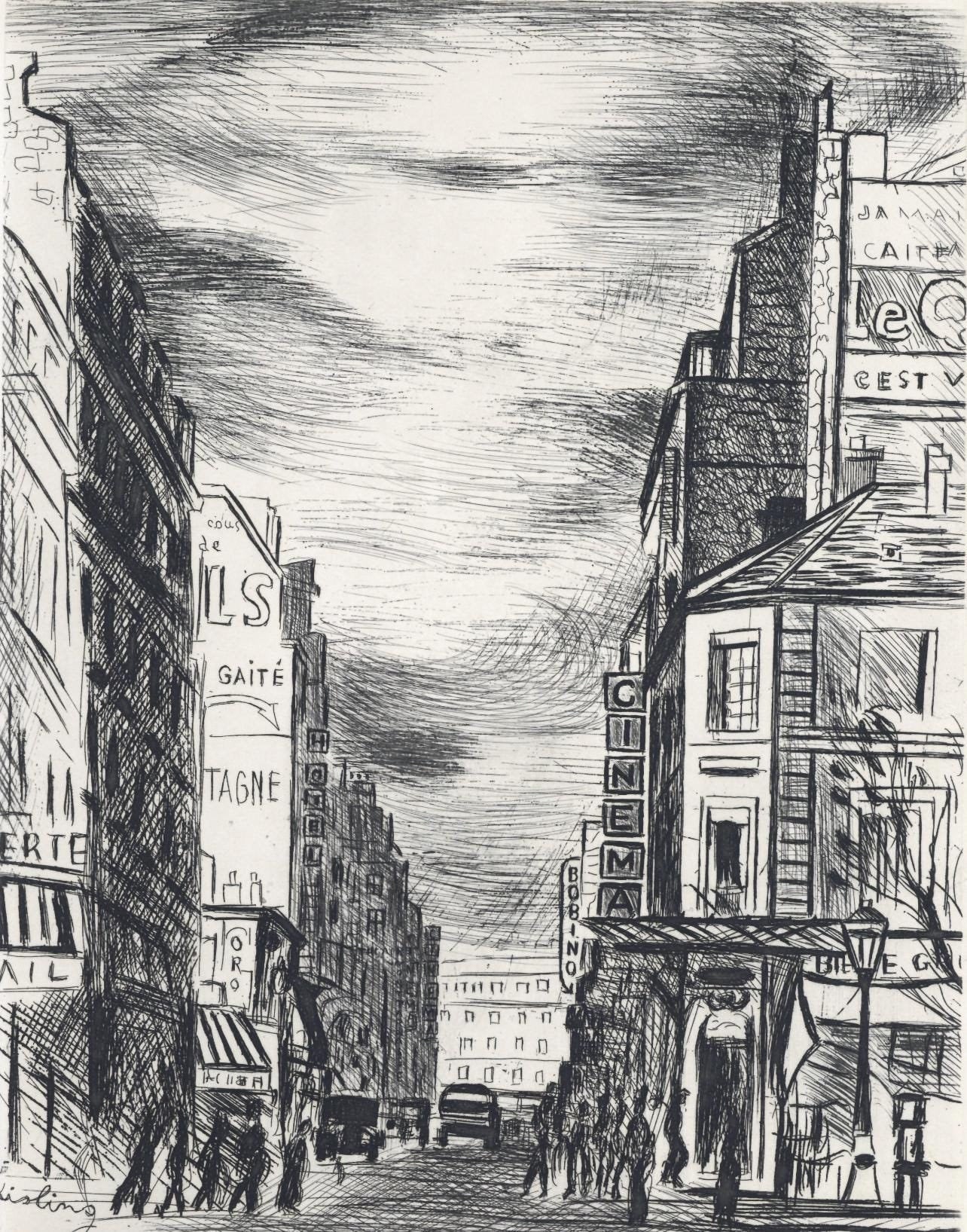 Mose Kisling, Montparnasse, A La Gloire Paris, Etching