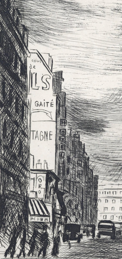 Mose Kisling, Montparnasse, A La Gloire Paris, Etching