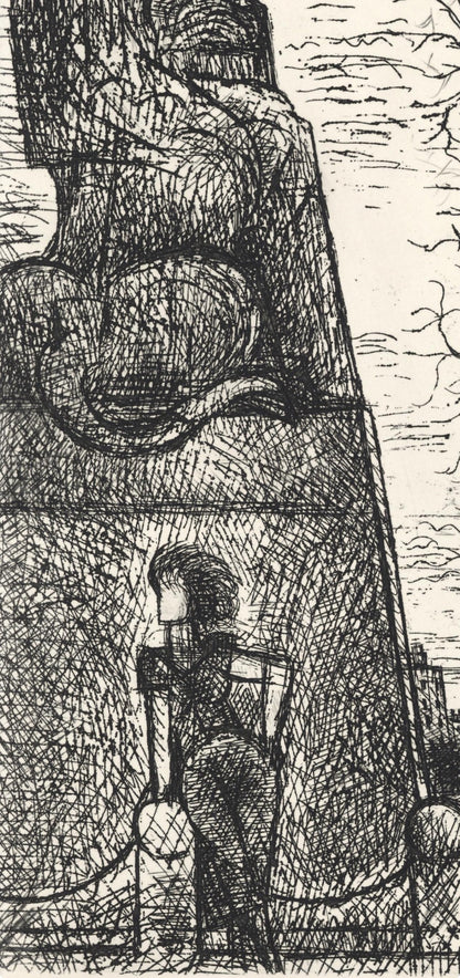 Marcel Gromaire, Petit-Montroug, A La Gloire Paris, Etching