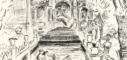 Achille-Mile Othon Friesz, Mdici Fountain, Luxembourg Gardens, Paris, A La Gloire Paris, Etching